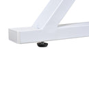 Scrivania da Ufficio con Cassetto e Ripiano Tastiera Estraibile in Acciaio e Legno Bianco Rovere 120x60x76 cm 