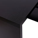 Scrivania da Ufficio Angolare per Computer con Scaffali in Legno Nero 120x106x75 cm 