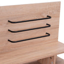 Scrivania da Ufficio Computer Cassetto e Ripiani Rovere bianco 120x60x122 cm 