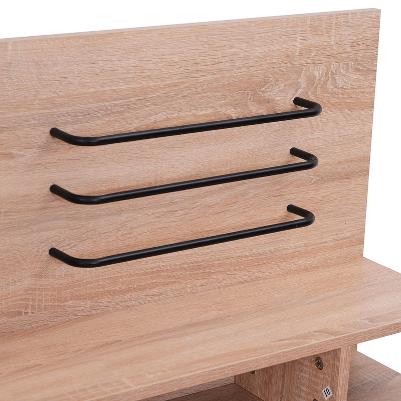 Scrivania da Ufficio Computer Cassetto e Ripiani Rovere bianco 120x60x122 cm 