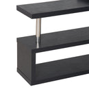 Scrivania da Ufficio per Computer con Ripiani Nero Opaco 