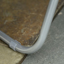 Set 2 Sedie a Sdraio da Giardino Reclinabili con Imbottitura a Righe e Braccioli bianco e blu 