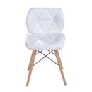 Sedia Moderna Design Imbottita in Similpelle Bianco 42x48x69 cm 