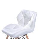 Sedia Moderna Design Imbottita in Similpelle Bianco 42x48x69 cm 