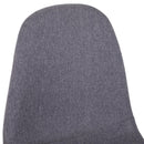 Set 2 Sedie da Pranzo Design Moderno in Lino con Gambe in Metallo Grigio 