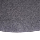 Set 2 Sedie da Pranzo Design Moderno in Lino con Gambe in Metallo Grigio 