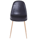 Set 2 Sedie da Pranzo Design Moderno in Lino con Gambe in Metallo Nero 