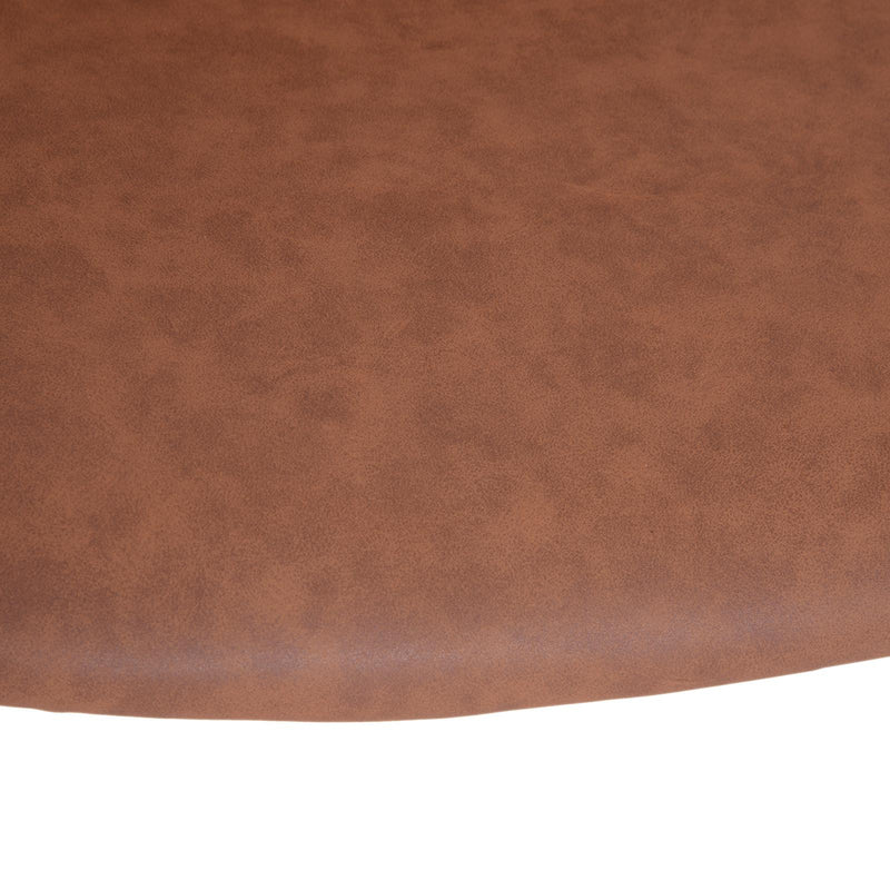 Set 2 Sedie da Pranzo Design Moderno in Lino con Gambe in Metallo Marrone 