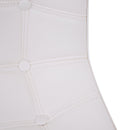 Set 2 Sedie da Pranzo di Design Imbottite con Gambe in Legno e Metallo Crema 