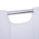 Set 2 Sedie Design Moderno in Metallo con Rivestimento in Pelle PU Bianco 