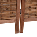 Separé 4 Pannelli in Bambù e Legno Scuro 180x180x2 cm 