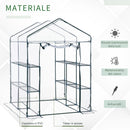 Serra da Giardino in PVC Trasparente 143x143x195 cm 