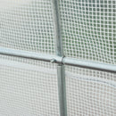 Serra da Giardino a Tunnel per Piante in PE con Tubi in Ferro Bianco 450x200x200 cm 