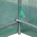 Serra a Tunnel da Giardino Struttura in Acciaio con 8 Finestre Verde 500x200x210 cm 