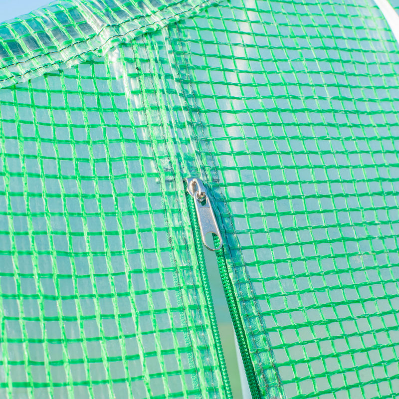 Serra da Giardino 6x3x2 m Serra con Tetto a Spiovente in PE per Piante Verde 