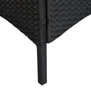 Set Salotto da Giardino 2 Poltroncine e Tavolino con Cuscini Rattan Sintetico Nero 