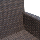 Set Salotto da Giardino Divano 2 Posti Tavolino e Cuscini in Rattan Sintetico Marrone 63x133x84 cm 