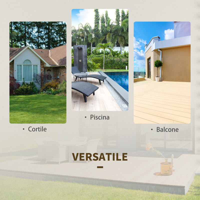 Set Tavolino e 2 Sedie Pieghevoli da Giardino in Rattan Sintetico Marrone 