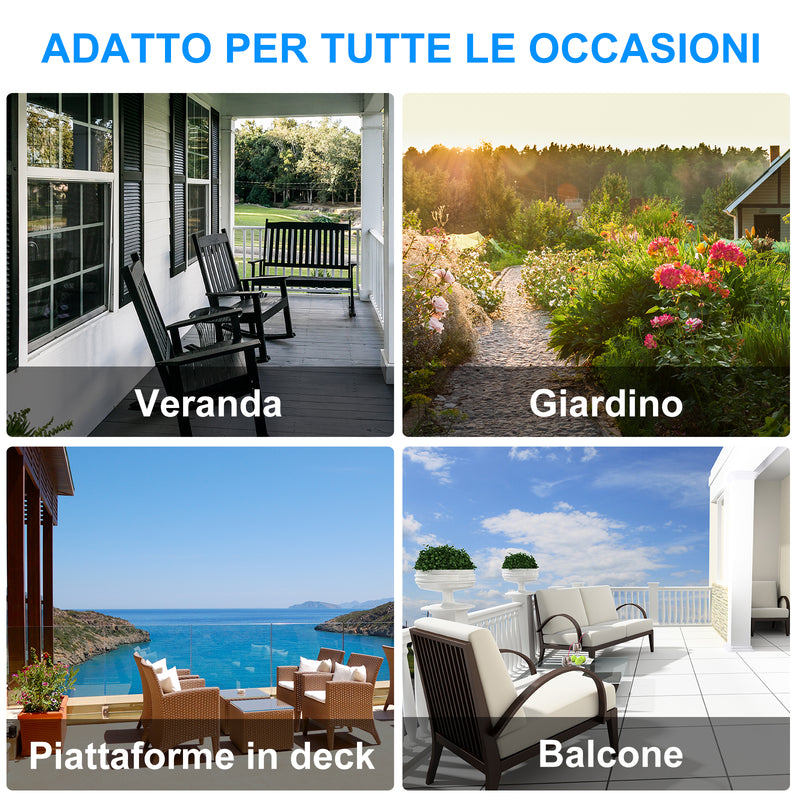 Set Tavolino e 2 Sedie Pieghevoli da Giardino in Rattan Sintetico Nero 