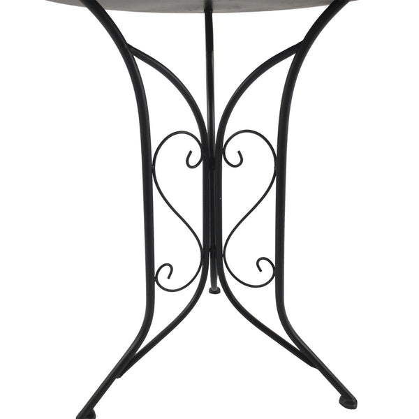 prezzo Set Tavolino e 2 Sedie da Giardino in Metallo Mosaico Blu Nero