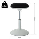 Sgabello per Estetista Girevole Altezza Regolabile Nero Ø40x45-59 cm 