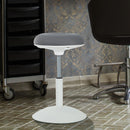 Sgabello per Estetista Girevole Altezza Regolabile Grigio Ø40x45-59 cm 