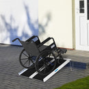 Rampa per Sedia a Rotelle Pieghevole Antiscivolo in Alluminio 61x72 cm 