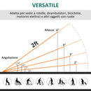 Rampa per Sedia a Rotelle Pieghevole Antiscivolo in Alluminio 61x72 cm 