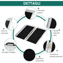 Rampa per Sedia a Rotelle Pieghevole Antiscivolo in Alluminio 61x72 cm 