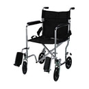 Sedia a Rotelle Pieghevole in Tubi di Ferro e Tessuto Oxford Nero ed Argento 92.5x62x98 cm 