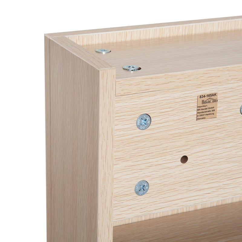 Specchio Armadietto da Bagno Pensile 3 Ripiani Interni in Legno Rovere 40x60x13,5 cm 