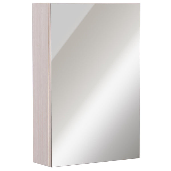 Specchio Armadietto da Bagno Pensile 3 Ripiani Interni in Legno Rovere 40x60x13,5 cm prezzo
