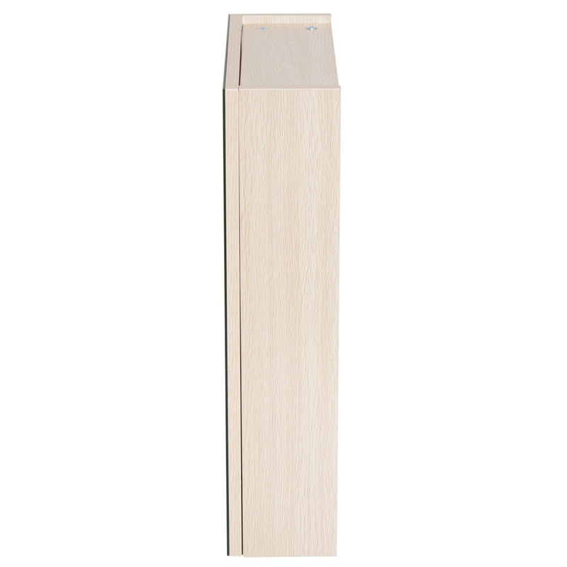 Specchio Armadietto da Bagno Pensile 3 Ripiani Interni in Legno Rovere 40x60x13,5 cm 