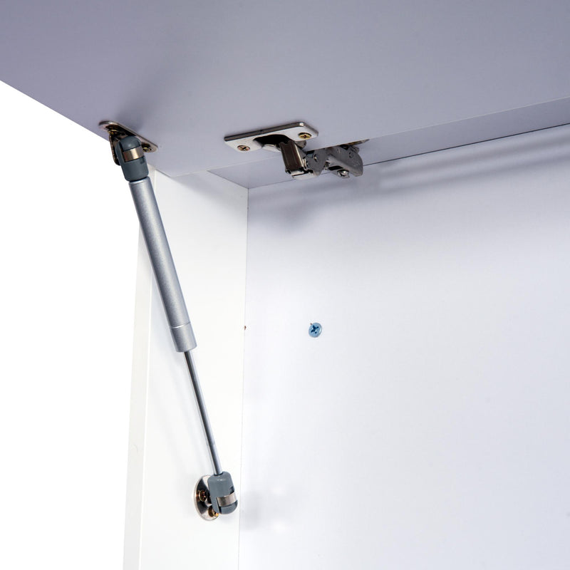 Specchio Armadietto da Bagno Pensile Bianco 90x50x12 cm 