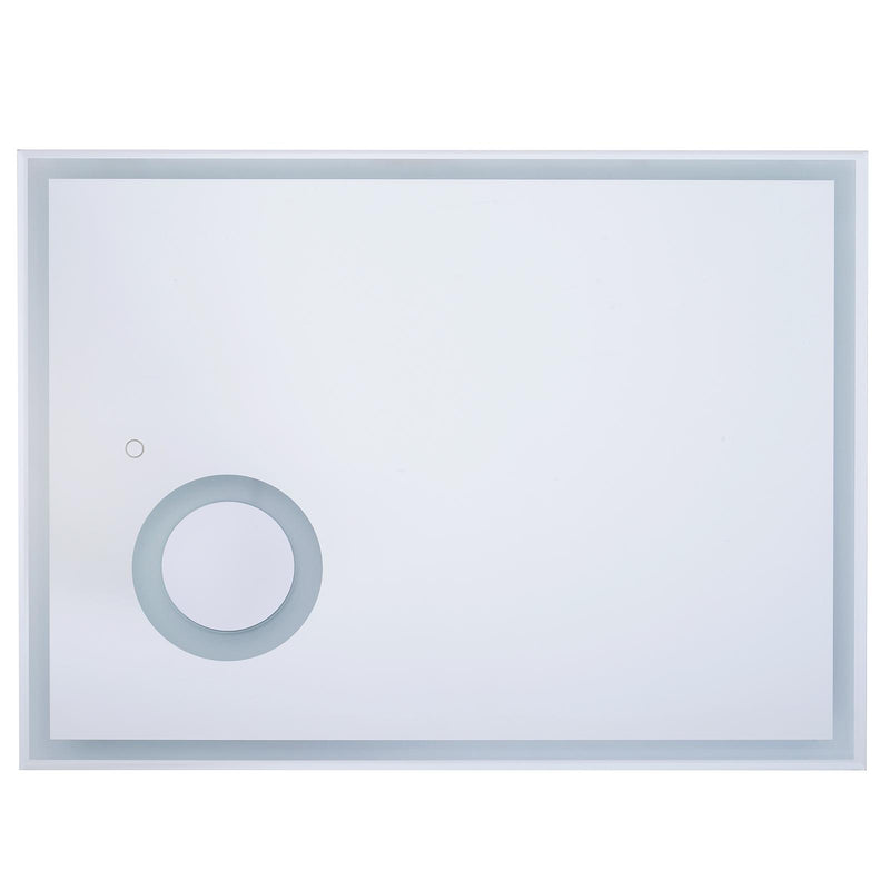 Specchio da Bagno con Illuminazione a LED e Interruttore Touch in Vetro e Alluminio 80x3x60 cm 