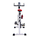 Spin Bike per Spinning Professionale con Schermo LCD Bianco 105x49x119 cm 