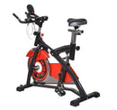 Spin Bike Indoor Allenamento Aerobico con Display a LED Nero e Rosso 