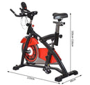 Spin Bike Indoor Allenamento Aerobico con Display a LED Nero e Rosso 