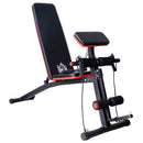 Panca Multifunzionale regolabile per Bilanciere Addominali Dorsali Manubri Elastici per Allenamento Completo 