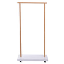 Stender Appendiabiti con Binario Porta Abiti e Ripiano Porta Borse Scarpe in Bambù 80x45x150 cm 