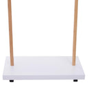 Stender Appendiabiti con Binario Porta Abiti e Ripiano Porta Borse Scarpe in Bambù 80x45x150 cm 