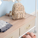 Stender Appendiabiti con 2 Cassetti in Metallo Bianco e Beige 99x47x185 cm 