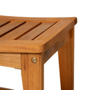 Sgabello Panchina da Bagno e Doccia in Legno di Acacia 53x35x43 cm 