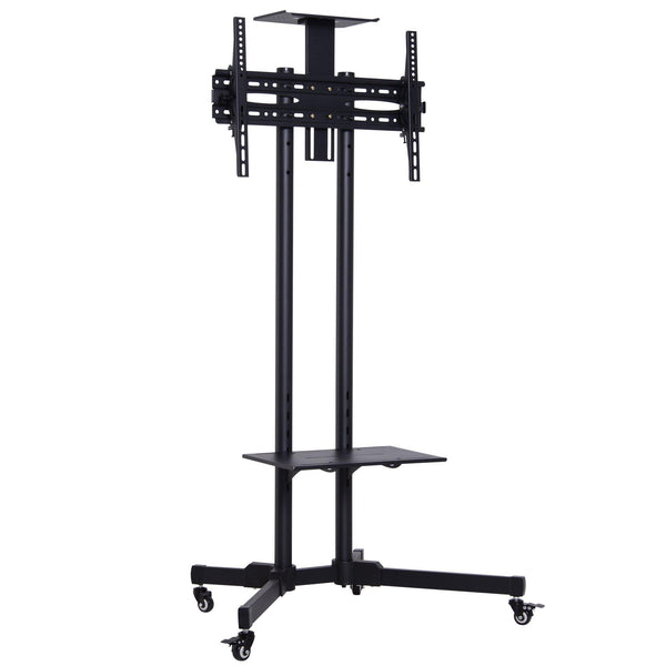 online Supporto Tv da Terra Altezza Regolabile con Ruote Nero 90x64x175 cm