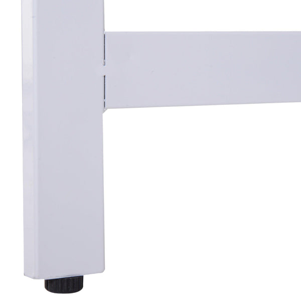 Tavolo Pieghevole Salvaspazio in Legno e Acciaio Bianco e Rovere 169.5x62.5x75 cm acquista