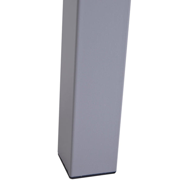 Set da Pranzo con Tavolo Estensibile 4 Sedie Acciaio e Legno Grigio acquista