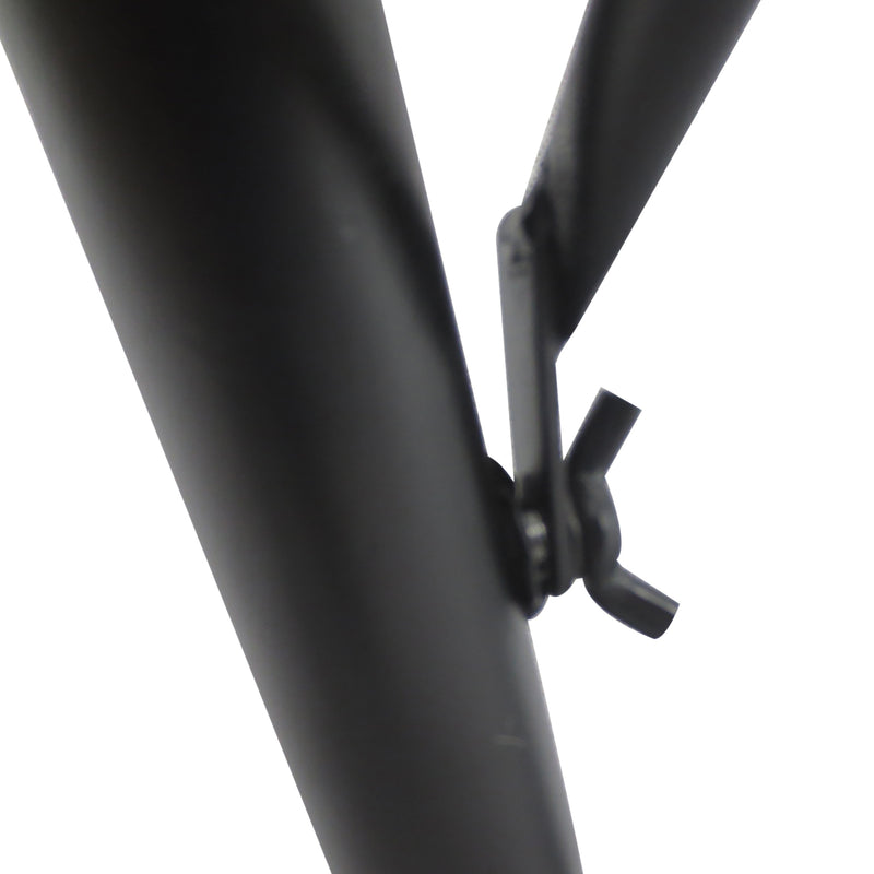 Tavolino Sospeso da Balcone Regolabile in Ferro Nero 60x45x50 cm 