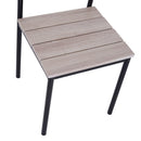 Set da Pranzo Tavolo e 4 Sedie in Legno e Metallo Nero 