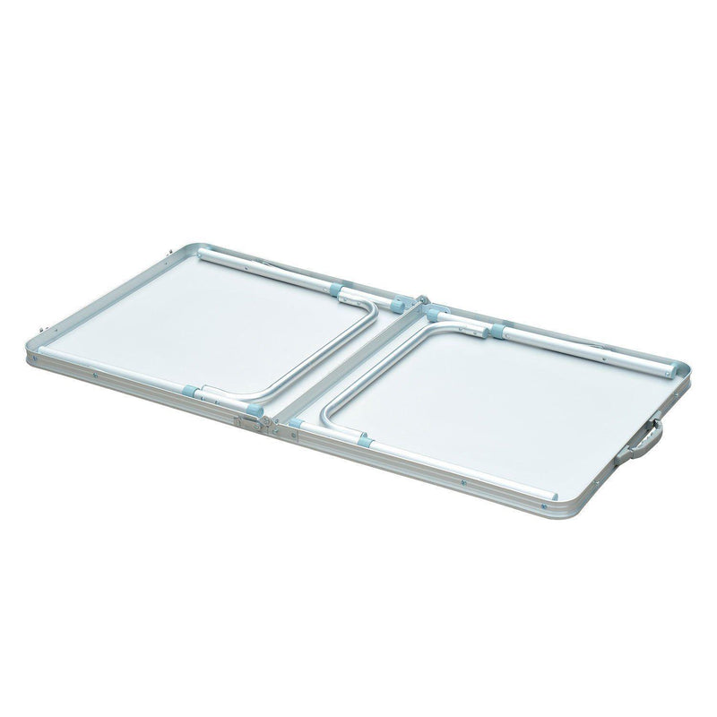 Tavolo da Campeggio Picnic Pieghevole Regolabile in Alluminio 120x60x54/70 cm 