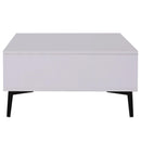 Tavolino da Caffè da Salotto Soggiorno Design Moderno Bianco 110x60x30 cm 